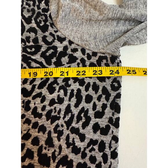 Ruby Rd Cowl Neck Tunic Top Women Fringe Leopard Artsy Stretch Animal Print XL - Picture 6 of 9